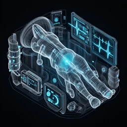 hyper detailed, intricate detail, human wireframe, 3 d isometric layout, sensors, dashboard, heartbeat, high detail, precise lines, angular, vector, biometric sensors, technical diagram, wearables, glowing, future