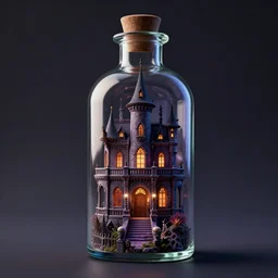 haunted mansion in a bottle octane render