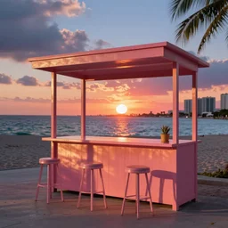 Miami sunset '80s art station