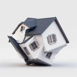 a house rotated 135 degrees