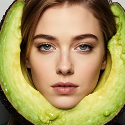 molly ringwald face on a pile of guacamole