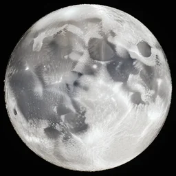 A realistic 360° photo of the moon