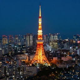 midnight in tokyo, artistic photo, high quality image