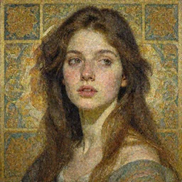 excellent painted portrait of one pretty girl with upturned nose, high quality masterpiece painted, patterned background, 4 k, trending on artstation, octane render, art by james jean and artgerm and greg rutkowski and alphonse mucha and craig mullins and james jean and andrei riabovitchev and marc simonetti and peter mohrbacher