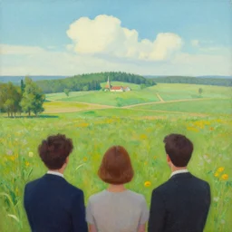 a beautiful scenic painting by artgerm and alex grey and wes anderson and spike jonze