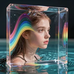 color light waves, color spectrum refraction, light through glass, girl in water, cinematic lighting, highly detailed, trending art station, concept art, Unreal Engine 5, Photorealism, 8k resolution, cinema 4d, beautiful, art by artgerm and greg rutkowski and alphonse mucha and loish and WLOP