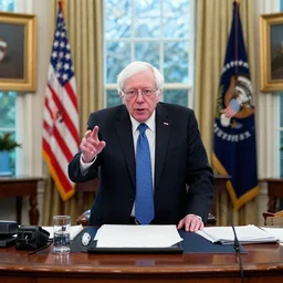 president bernie sanders in the oval office
