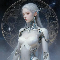 extremely beautiful japanese cyberpunk cyborg goddess. intricate, elegant, highly detailed, extremely lifelike photorealistic digital painting, artstation. steichen, gaston bussiere, tom bagshaw, cyberpunk alphonse mucha. elegant minimalism. anatomically correct. sharp focus. surreal lush cosmic