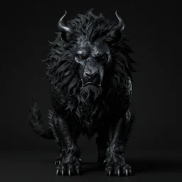 a beautiful digital portrait of a beast in black by artgerm