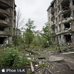 a professional photo of a post - apocalyptic vienna, nature returning to the city, detailed photo, fine detail, iphone 4 k