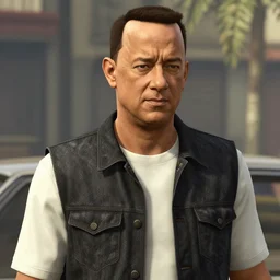 tom hanks as a gtav character, detailed