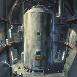 An anime movie background matte painting of the interior of an O'Niell Cylinder, by Makoto Shinkai, trending on Artstation, highly detailed