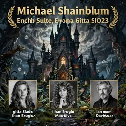 landscape of an european fairyland ( with a dark fairy castle ), ancient, mythical, dark, dreamlike, strange, beautiful, high contrast, dynamic lights, award winning photo michael shainblum, by gitta sladic, ilhan eroglu, max rive and ian david soar