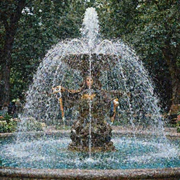 still of the magic fountain from The Wizard of Oz
