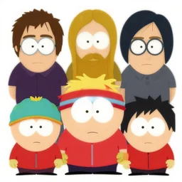 kyle from southpark, art by greg rutkowski, peter mohrbacher, ryohei hase, krenz cushart. photoshop cutout vector filter