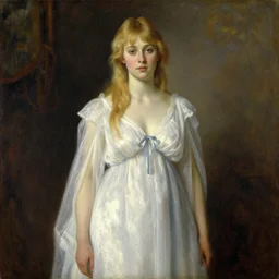 blonde woman nightgown painting volegov carl larsson