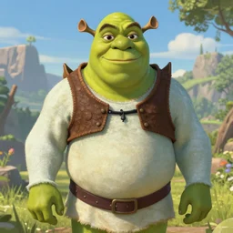 Alex Jones appears as Shrek, digital painting, 4k, anime key visual, artstation, kuvshinov ilya