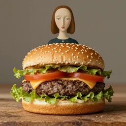hamburger, rene magritte
