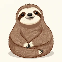 drawing of a sloth urban outfitters style