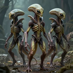 erectus alien sentient race of reptiles, highly detailed