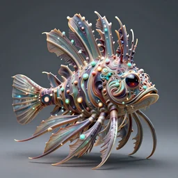angler fish, stylized layered textures, long flowing fins, bioluminescent orbs, 3 d render, substance painter, glowing eye, intricate, highly detailed, lifelike, smooth, sharp focus, art by h r giger