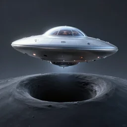 ufo enters a blackhole