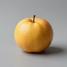 centered hyper-realistic single piece of fruit, gray background