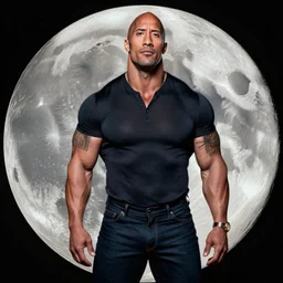 dwayne johnson, on the moon, in the style of pablo picasso.