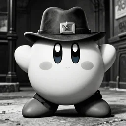 , kirby as a detective, noir, black and white, 1 9 3 0 s, high detail