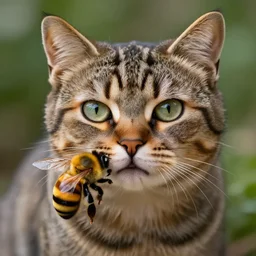 cat bee. hyperdetailed photorealism