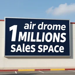 air drome advertizing text: 1 millions sales Space