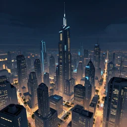 futuristic cityscape at night, greg rutkowski, artstation, illustration, urban, sci fi, architecture