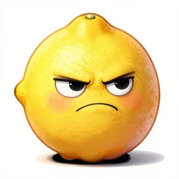 a lemon in the style of annoying orange