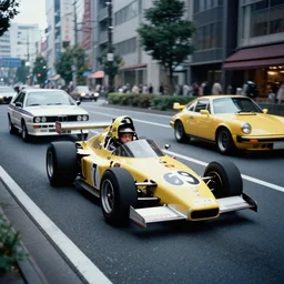single racecar 1 9 8 8 lancia 0 3 7, audi quattro, bmw m 1, 9 1 1, movie still, vintage footage on tokyo streets, volumetric lighting, f 8 aperture, cinematic eastman 5 3 8 4 film