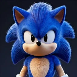 realistic sonic the hedgehog photorealistic highly detailed fur detailed facial features heraldo ortega, octane render, trending on artstation