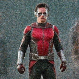film still of Joseph Gordon Levitt as antman in new avengers film, 4k