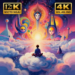 stunning landscape by victo ngai, kilian eng vibrant colors, digital art, winning award masterpiece, fantastically gaudy, aestheticly inspired by beksinski and dan mumford, 8 k upscale with simon stalenhag work, sitting on the cosmic cloudscape,