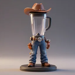 Travis Scott as a cowboy, figurine, blender, octane render, 8k, hyperdetalied, studio lighting, trending on ArtStation, high quality,