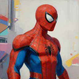 greg manchess portrait painting of armored spiderman as overwatch character, medium shot, asymmetrical, profile picture, organic painting, sunny day, matte painting, bold shapes, hard edges, street art, trending on artstation, by huang guangjian, gil elvgren, ruan jia, greg rutkowski, gaston bussiere