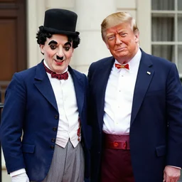 Donald Trump blended with Charlie Chaplin