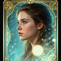 comic side portrait of imogen poots, paladin, fine - face, realistic shaded perfect face, fine details, gloomhaven, octane render, unreal engine, anime, tarot card, art nouveau, luminescent, illustration concept art, bokeh, by realistic shaded lighting poster by ilya kuvshinov katsuhiro, artgerm, jeremy lipkin and michael garmash