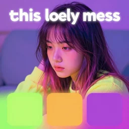 color scheme : florescent. mood : yearning. theme : this lovely mess.