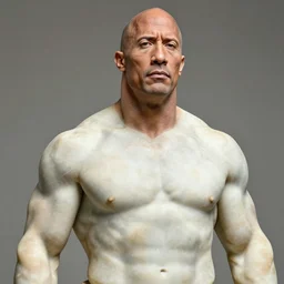 a marble statue of dwayne johnson, the rock as a marble statue, portrait, 4 k, medium shot, detailed