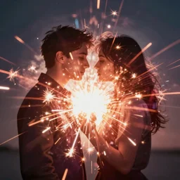 double exposure of love, symbols of live, explosion, love is the most relevant theme, love is infinity, love is begin of all, 8 k resolution, artistic mode, artistic, trending on instagram, long exposure, love art, serious, fantasy and dreams vibes