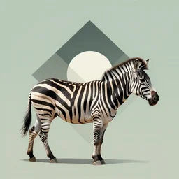 geometric photo of a zebra