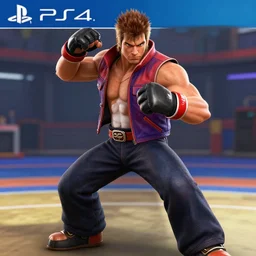 eric andre in street fighter v ( 2 0 1 7 ), dynamic pose, official media, ps 4 in - game cinematic, 5 k