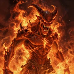 doom demon giger portrait, fire and flame, sharp teeth, Pixar style, by Tristan Eaton Stanley Artgerm and Tom Bagshaw.