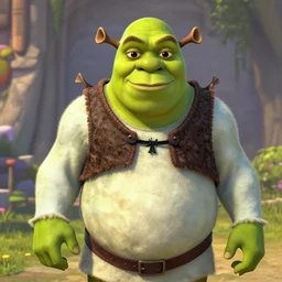 shrek wearing majora's mask