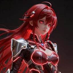 rey ayanami, red and white neon, concept art, intricate details, highly professionally detailed, cgsociety, highly detailed -