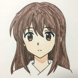 bad front facing anime art, drawn by inexperienced 1 3 - year - old in class in 2 0 minutes when bored, bad proportions